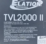 Elation TVL2000 Ii High Cri Variable White Led Array Panel. Fixed Price $625.00.