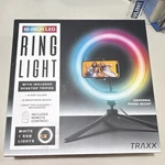 Traxx 10-INCH Led Ring Light Rgb, Remote, Tripod, Universal Phone Mount. Fixed Price $19.99.