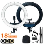 18" Led Ring Light Kit With Stand Dimmable 6000K. Fixed Price $68.90.