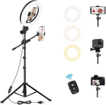Luxsure Ring Light With 62'' Tripod Stand For Video Recording, 10.5''. Fixed Price $79.79.
