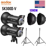 Us 2X Godox SK300II-V Studio Flash Strobe MONOLIGHT+120CM Grid Softbox Stand Kit. Fixed Price $378.00.