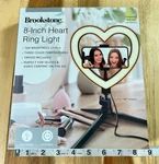 Brookstone 8 Inch Heart Ring Light Led 3 Color Temps W/tripod New Box. Fixed Price $16.95.