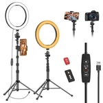 Emart 10" Ring Light With 55" Extendable Tripod Stands Phone Inches. Fixed Price $35.28.