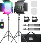 K80 Photography Lighting With App Control, 2600K-10000K Cri 97+ Rgb Led Video. Fixed Price $483.99.
