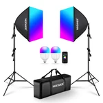Neewer Pack 24''RGB Softbox Lighting Kit With App Control & 9 Effect Modes. Fixed Price $136.24.