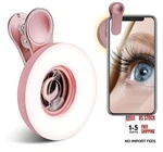 Macro Lens For Iphone Android With Mini Clip Ring Light, Portable Pink. Fixed Price $40.04.