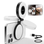Magnetic Selfie Light Led Ring With Mirror Phone Stand Magsafe 3-IN-1. Fixed Price $27.49.