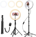 Atumtek 12" Led Ring Light W/ 63" Tripod Phone Holder & Remote For Tiktok Zoomm. Fixed Price $20.00.