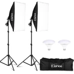 Photography Studio 2PCS Soft Box Stand Continuous Lighting Kit Diffuser. Fixed Price $46.59.