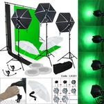 Linco Studio Lighting Photo Softbox Backdrop Stand Muslin Kit. Fixed Price $145.90.
