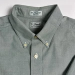 L.l.bean - Men's Ls Button Down Cotton Light Green Single Stitch 17/33 Xl. Fixed Price $29.94.