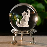Zrenjhus 3D Cat Crystal Ball 60MM Themed Gifts Decorative Glass Sphere. Fixed Price $17.50.