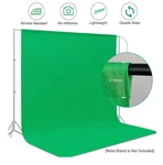 Aimosen 10 X 7 Ft Green Screen Backdrop For Photography, Chromakey Virtual. Fixed Price $18.99.