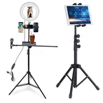 Adjustable Floor Selfie Ring Light Stand 4 Phone Holder/tablet Tripod Usa. Fixed Price $33.91.