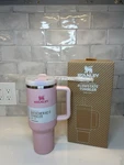Fast Ship Limited Stock! The Viral Pink Light 40OZ Stanley H2O Quencher. Fixed Price $34.99.