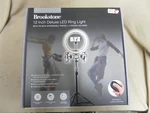 New! Brookstone 12" Deluxe Led Ring Light With Adjustable Tripod 3 Phone Holders. Fixed Price $22.99.