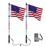 2PCS 3FT(0.9M) Rf Remote Control Rgb Led Whips Light With Dacning/chasing, An.... Fixed Price $142.69.