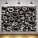 Black Heart Party 8X6FT Early 2000S Backdrops For Photoshoot L.... Fixed Price $31.28.