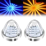 Wodvyss 2PCS Dual Color Amber/blue Watermelon Lights Turn Signal Marker.... Fixed Price $53.38.