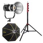 Gvm SD2005 200W Daylight Led Video Spotlight, Bundle With Parasnap 36" Softbox. Fixed Price $542.95.