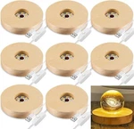 Honoson 8 Pcs Wooden Led Display Base Lighted For Crystal Art Wood.... Fixed Price $39.35.