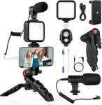Vlogging Kit For Iphone, Android (with Tripod), Mini Led Video Light +.... Fixed Price $35.94.