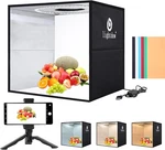 Lightdow 12"X12"X12" Studio Box Photography With 12X12X12, Black. Fixed Price $29.37.