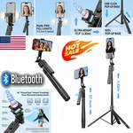 76" Selfie Stick Automatic Pop-up Auto-open Travel Tripod W/ Remote Phone Stand. Fixed Price $33.99.