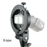 Us S-type Bowens Mount Flash Speedlite Bracket Softbox Holder Pk Godox. Fixed Price $18.99.