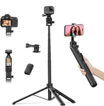 Jishane Tripod For Action Camera Extendable Selfie Stick 70", Black. Fixed Price $28.41.