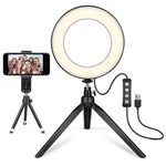 Led Ring Light With Stand For Makeup Photography Video Iphone Selfie Stream. Fixed Price $12.99.