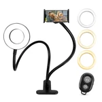 Idance Led Ring Light With Cell Phone Clip Stand Holder, 3.5", Grip Flexible. Fixed Price $34.32.