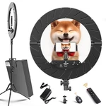 Ring Light KIT:18"/45CM Outer 55W6700K Dimmable Led Inch Black. Fixed Price $84.76.