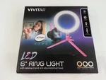 New Vivitar 6 Inch Led Ring Light Pink Base. Fixed Price $12.69.