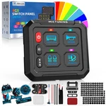 Rgb 4 Gang Switch Panel Off Led Light Bar Electronic Circuit Relay System 12V. Fixed Price $98.76.
