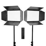 Lume Cube Studio Panel Led 2-LIGHT Kit With Barndoors Stand. Fixed Price $349.99.