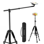 Elitehood Phone Tripod For Overhead 59IN Horizontal Recording Height, Black. Fixed Price $83.12.