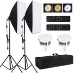 Studio Photography Kit Softbox Lighting Set With 85W 2800K-5700K Bi-col.... Fixed Price $173.29.