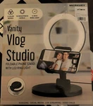Vanity Vlog Studio Foldable Phone Stand With Led Ring Light. Fixed Price $16.50.