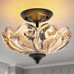 Huixute Modern Semi Flush Mount Light, 3-LIGHT Black Close To Ceiling.... Fixed Price $66.29.