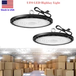 100W 2PACK Led High Bay Lights For Garages, Factories, Shops, Gyms & Warehouses. Fixed Price $33.94.