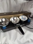 2 Vintage Smith-victor Movie Light Bar Model GL-60, 4 Bulbs All Working 1 Case. Fixed Price $57.00.