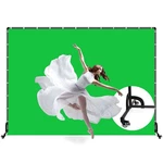 Benoison Backdrop Stand With Wheels & - 10X7FT(WXH) Green Screen. Fixed Price $102.00.