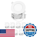 Eosmile 12 Pack 4" Ultra-thin Led Recessed Light, 5CCT Dimmable Etl Ic Rated. Fixed Price $83.43.
