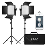 Gvm LED-480LS Bi-color Panel Continuous Light Kit 2-PACK W/ Barn Doors. Fixed Price $159.95.