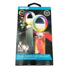 Bower Rgb Dual Sided Clip Light With Camera Mount For Phone Tablet Laptop. Fixed Price $7.25.