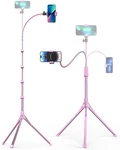 Aureday 92" Phone Tripod Stand W/ Gooseneck, Remote & Holder Overhead Vlogging. Fixed Price $17.00.