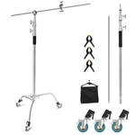 Selens 11FT Heavy Duty C Stand Light Tripod Arm Grip Head Studio 1/4" 3/8" Wheel. Fixed Price $135.99.