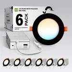 Asd 6 Pack Led Recessed Lighting 4 Inch 9W Cct 2700K-5000K CRI90 Ic Rated. Fixed Price $67.24.