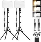 2-PACK Led Video Lighting Kit, 15W/1700LUX Photography With Tripod Sta. Fixed Price $83.99.